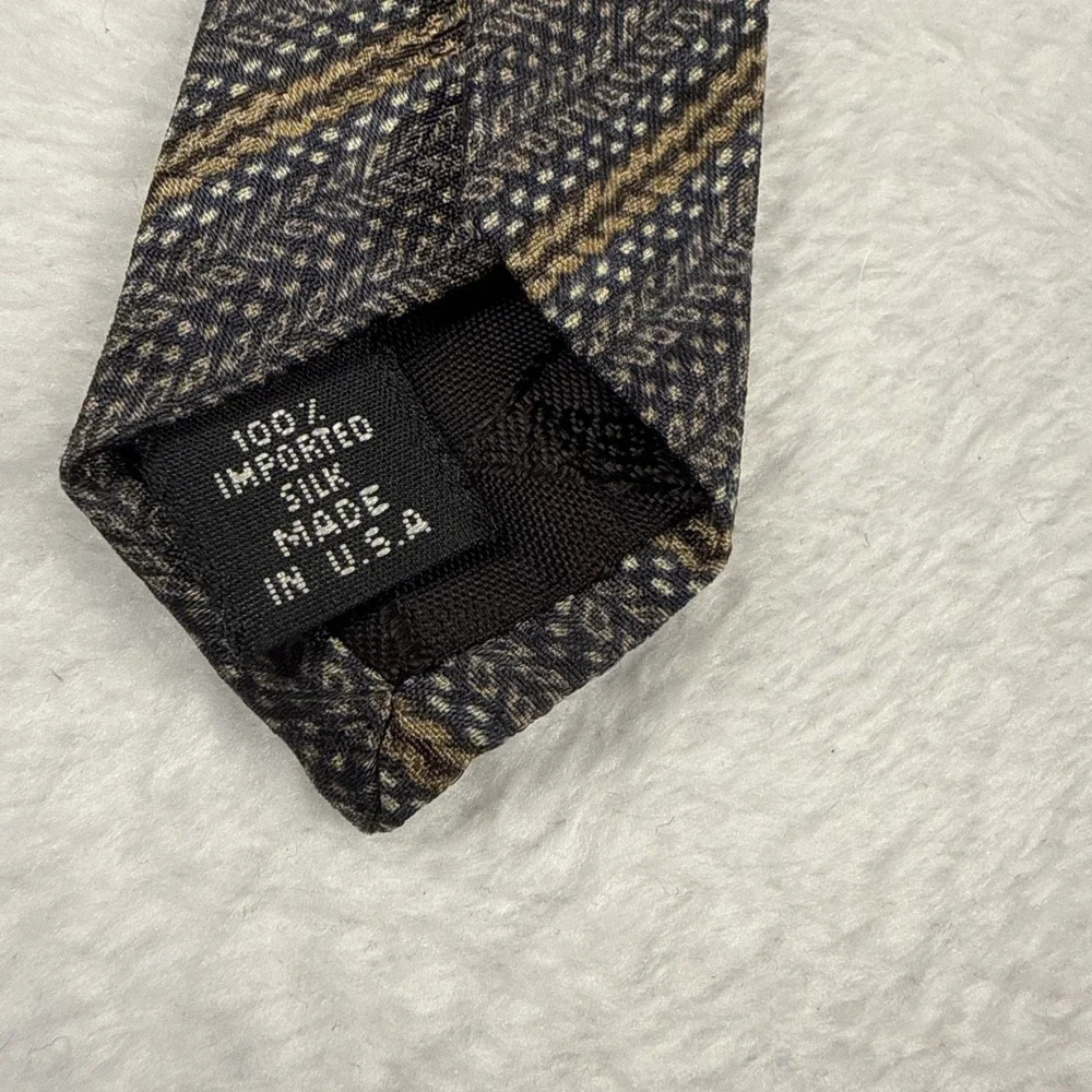 Guess Men's Necktie Tie Silk American Sports Vintage Posters Stripe Made USA 58
